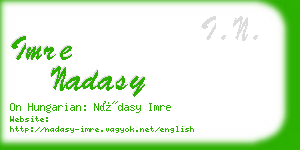 imre nadasy business card
